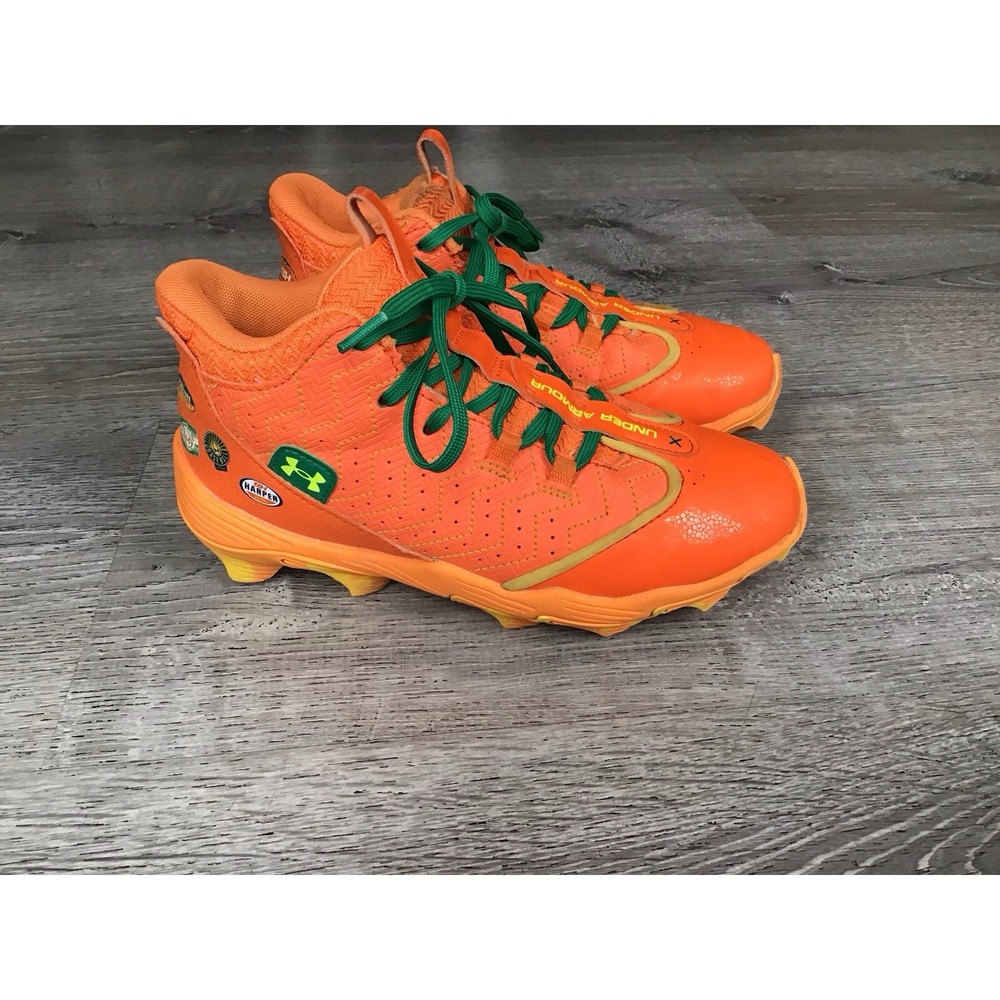 Under Armour Youth Harper 9RM Jr Juice Pack 3028419-800 Baseball Cleats Sz 3.5Y